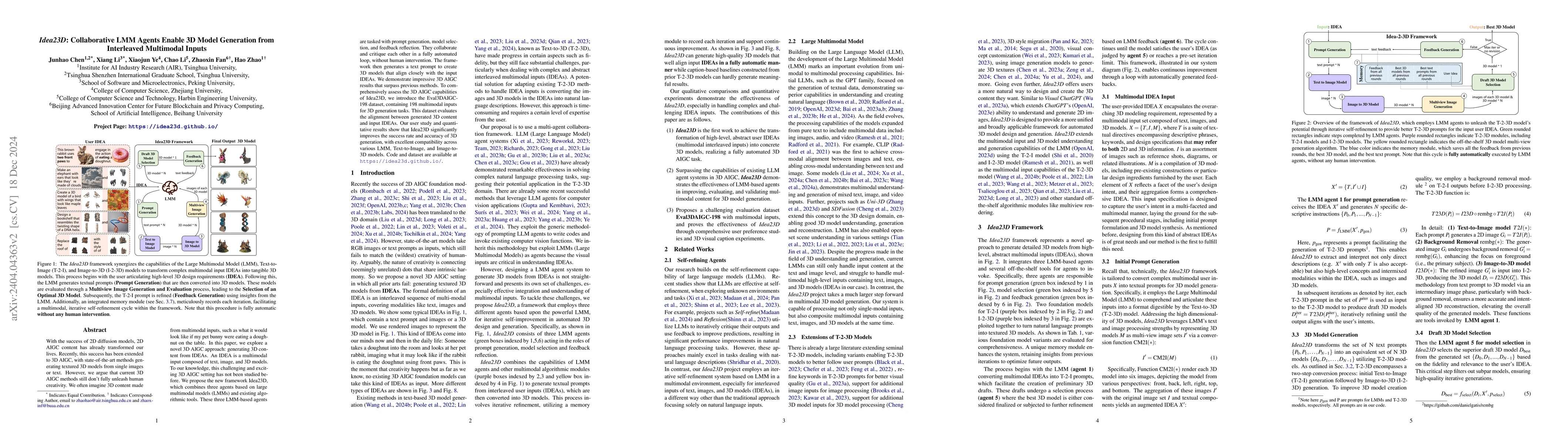 Thumbnail for Idea-2-3D: Collaborative LMM Agents Enable 3D Model Generation from
  Interleaved Multimodal Inputs