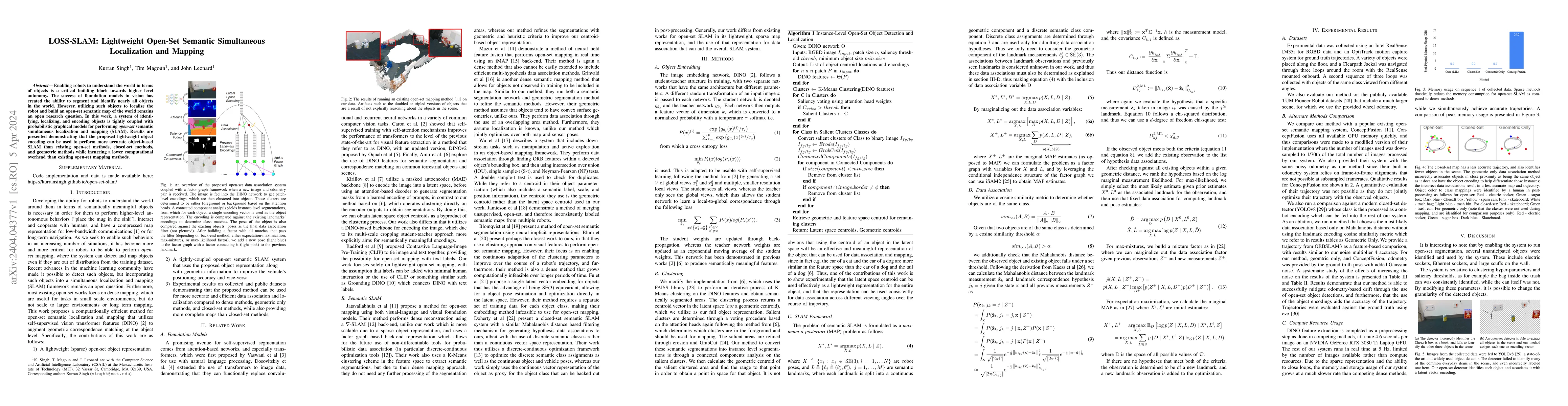 Thumbnail for LOSS-SLAM: Lightweight Open-Set Semantic Simultaneous Localization and
  Mapping