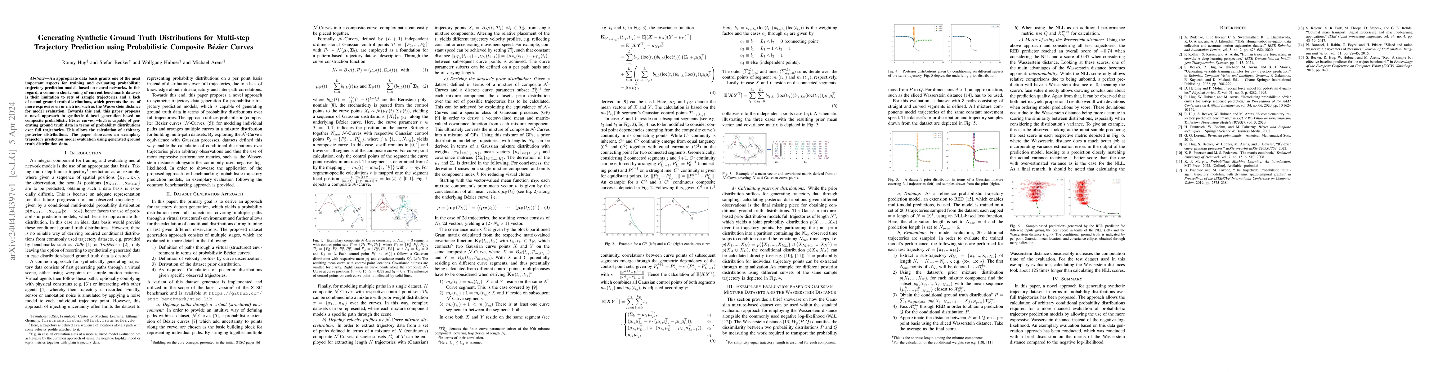 Thumbnail for Generating Synthetic Ground Truth Distributions for Multi-step
  Trajectory Prediction using Probabilistic Composite B\'ezier Curves