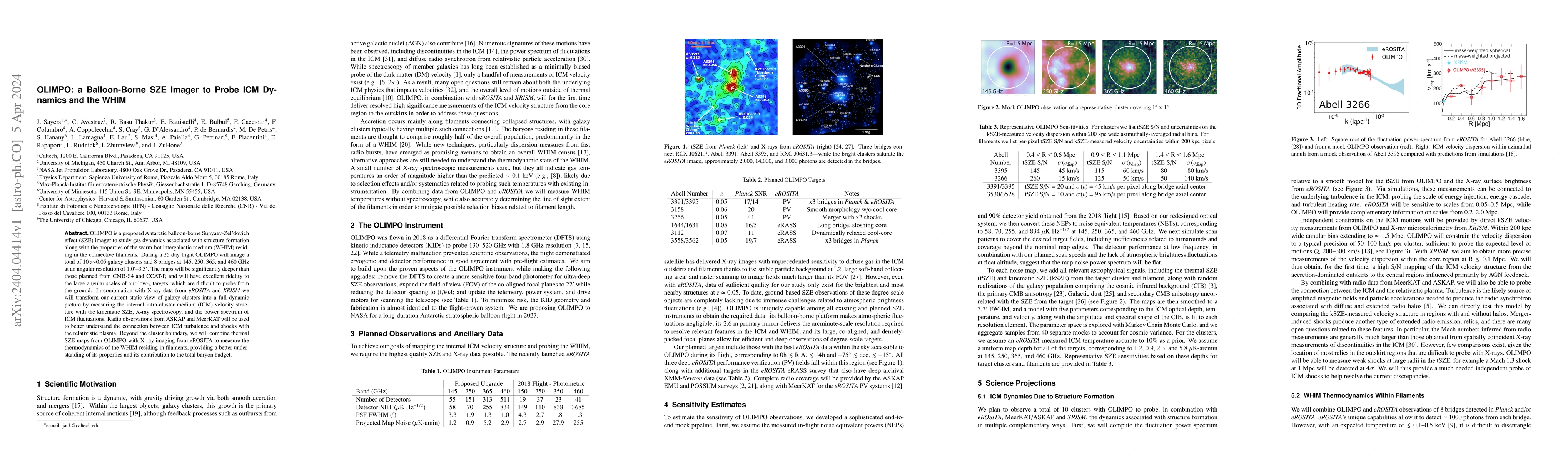 Thumbnail for OLIMPO: a Balloon-Borne SZE Imager to Probe ICM Dynamics and the WHIM