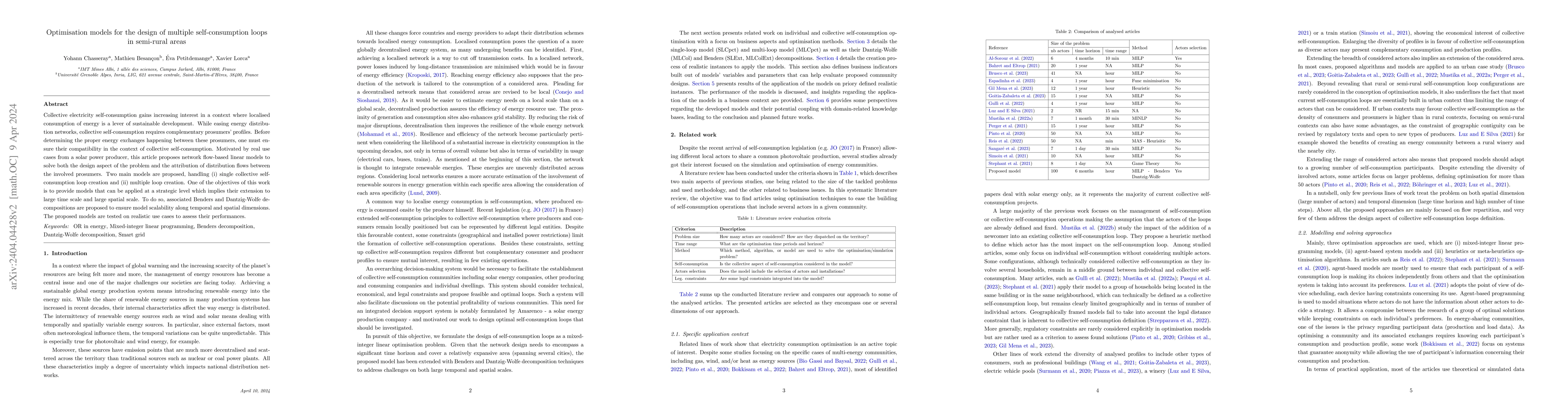 Thumbnail for Optimisation models for the design of multiple self-consumption loops in
  semi-rural areas