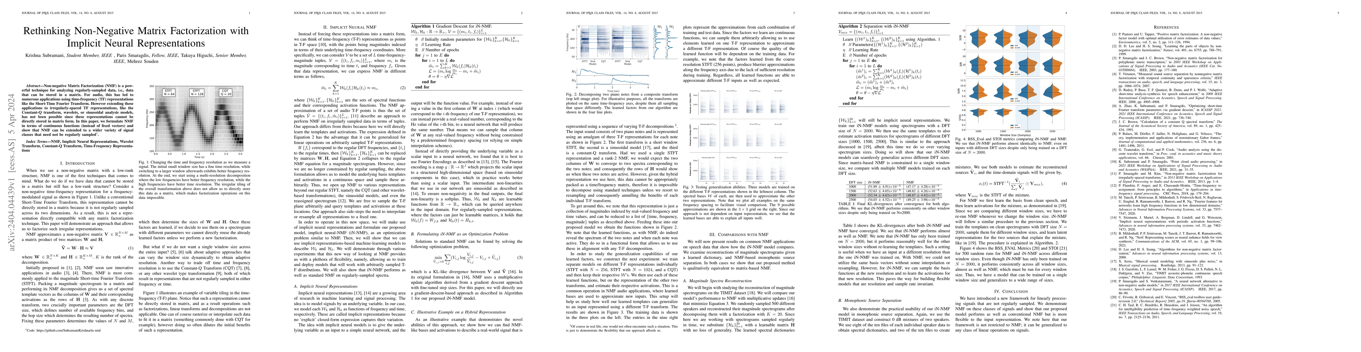 Thumbnail for Rethinking Non-Negative Matrix Factorization with Implicit Neural
  Representations