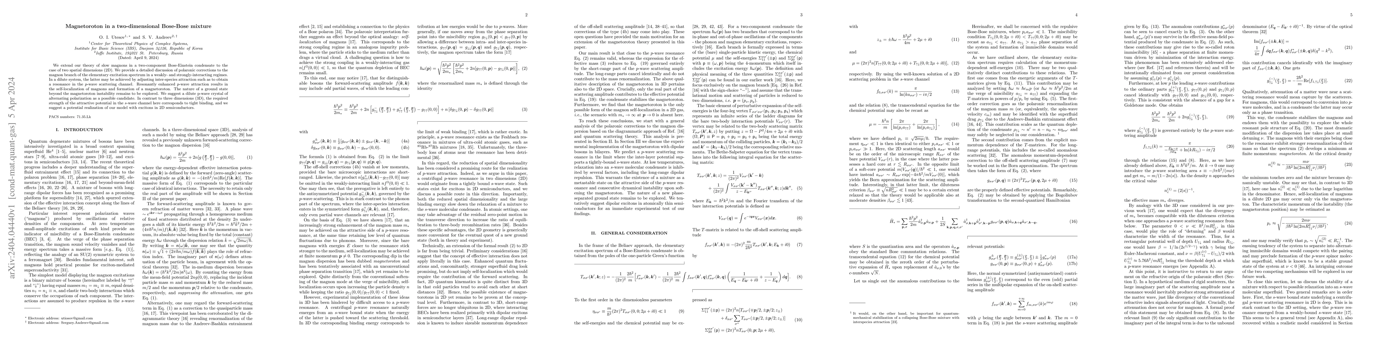 Thumbnail for Magnetoroton in a two-dimensional Bose-Bose mixture