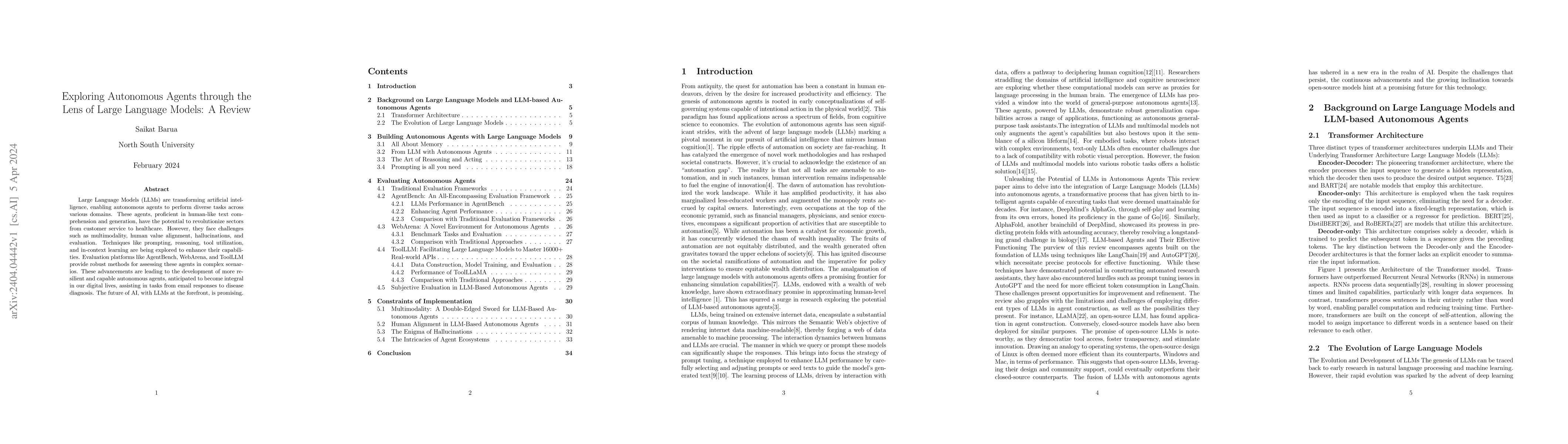 Thumbnail for Exploring Autonomous Agents through the Lens of Large Language Models: A
  Review