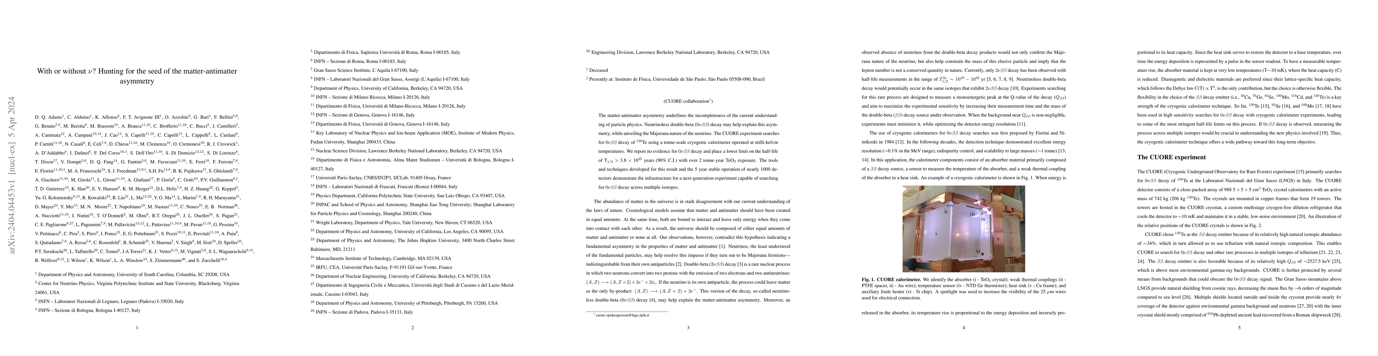Thumbnail for With or without $\nu$? Hunting for the seed of the matter-antimatter
  asymmetry
