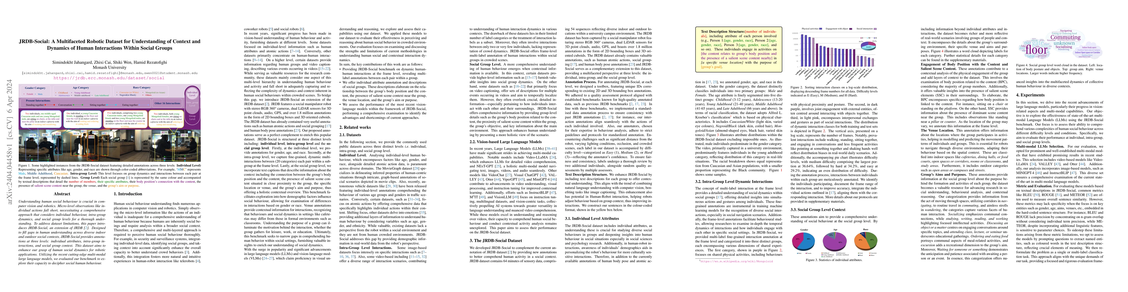 Thumbnail for JRDB-Social: A Multifaceted Robotic Dataset for Understanding of Context
  and Dynamics of Human Interactions Within Social Groups