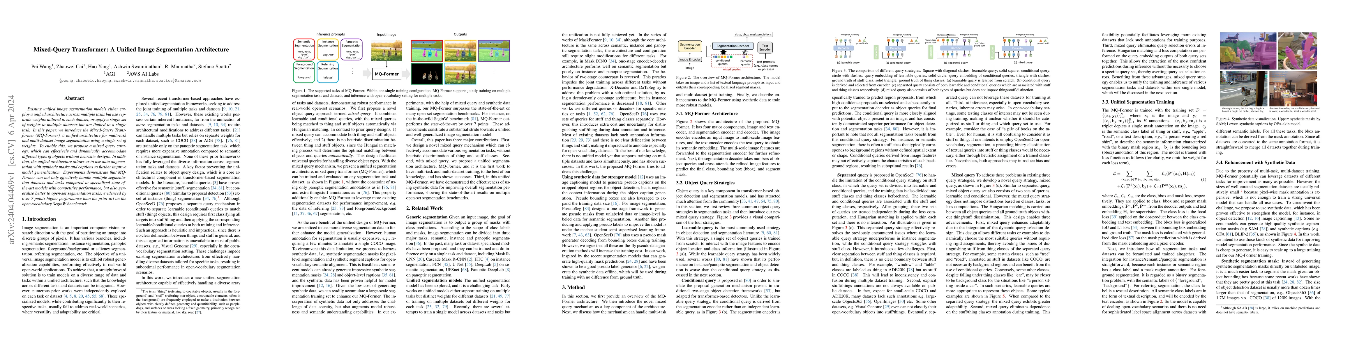 Thumbnail for Mixed-Query Transformer: A Unified Image Segmentation Architecture