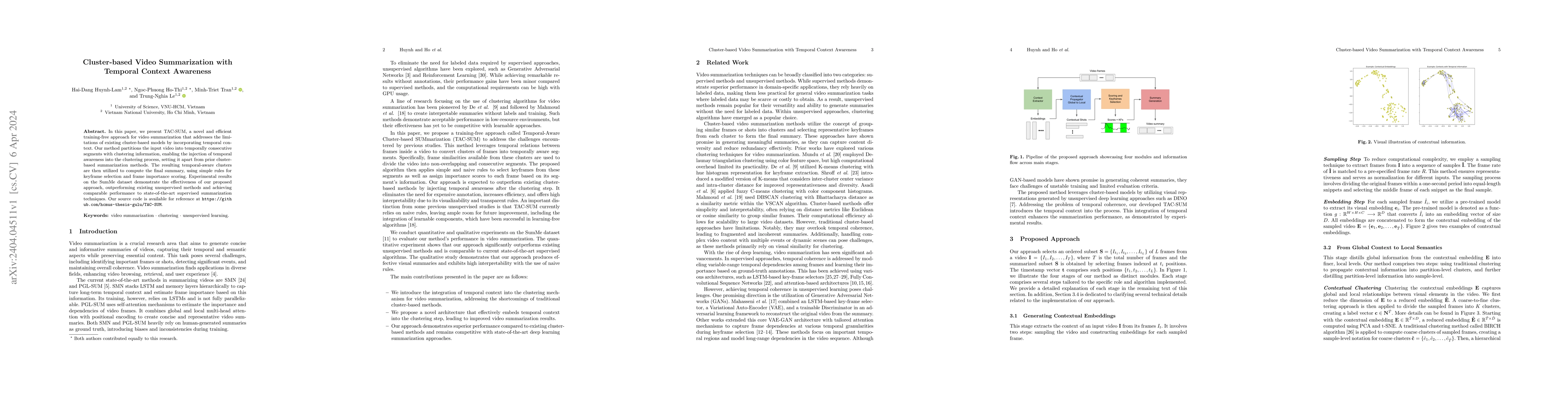 Thumbnail for Cluster-based Video Summarization with Temporal Context Awareness