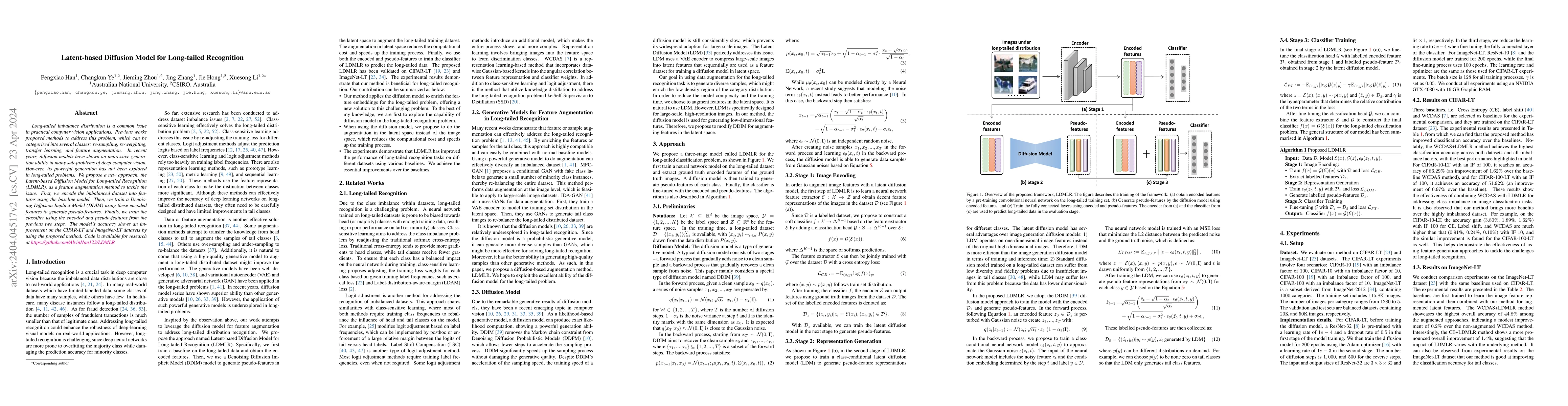 Thumbnail for Latent-based Diffusion Model for Long-tailed Recognition