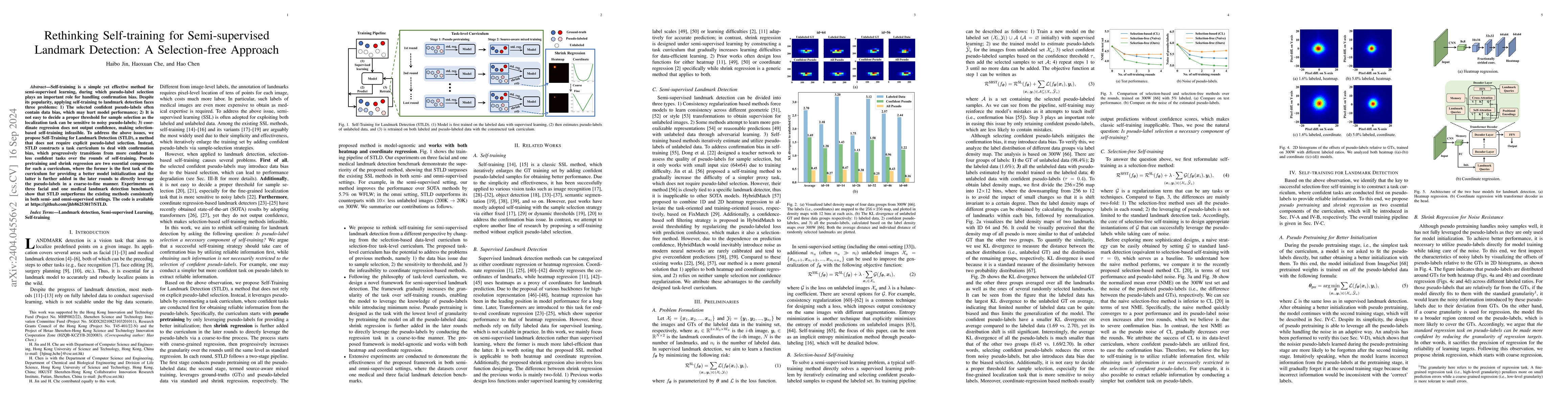 Thumbnail for Rethinking Self-training for Semi-supervised Landmark Detection: A
  Selection-free Approach