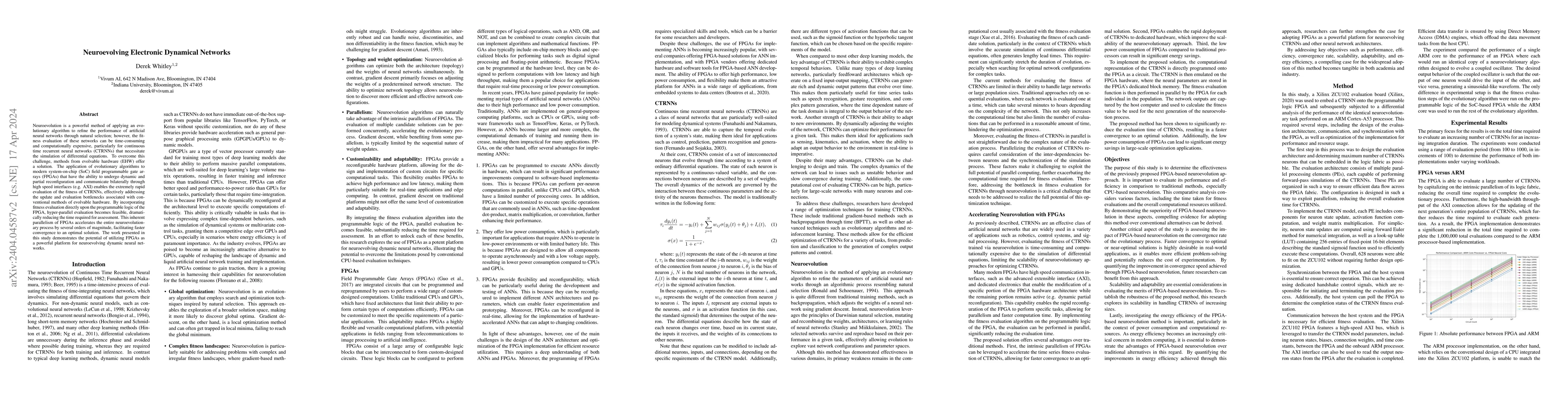 Thumbnail for Neuroevolving Electronic Dynamical Networks