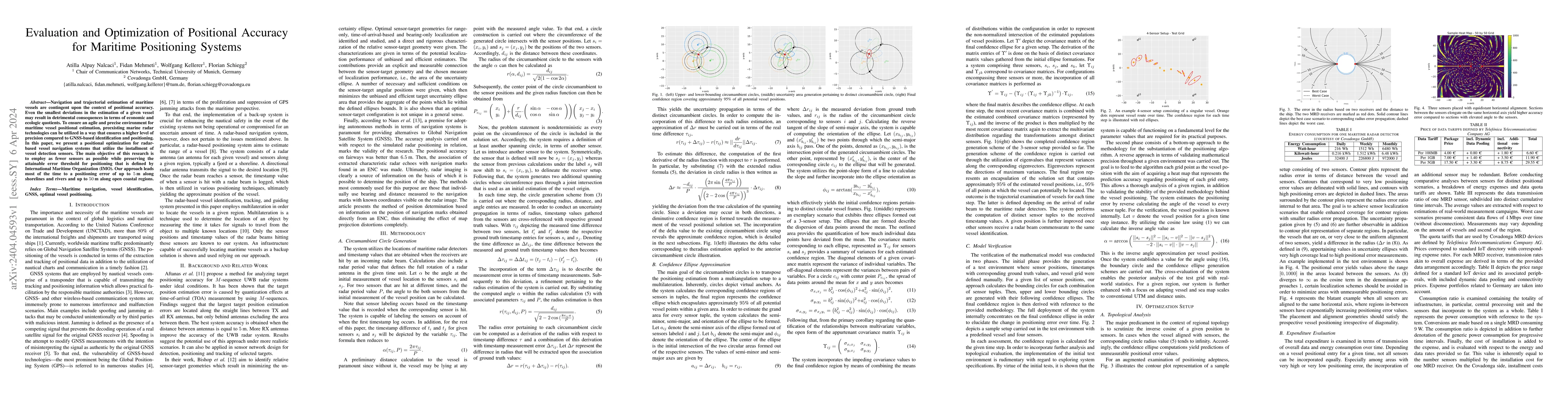 Thumbnail for Evaluation and Optimization of Positional Accuracy for Maritime
  Positioning Systems
