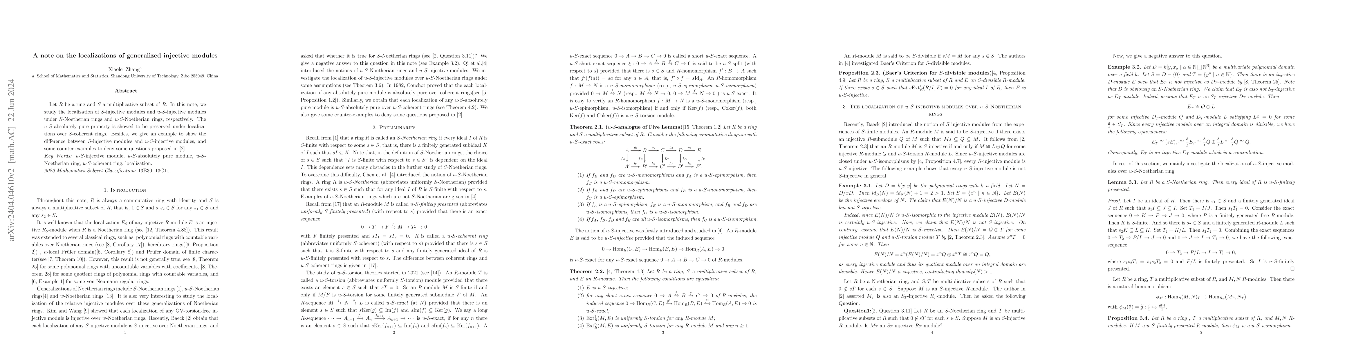 Thumbnail for A note on the localization of generalized injective modules