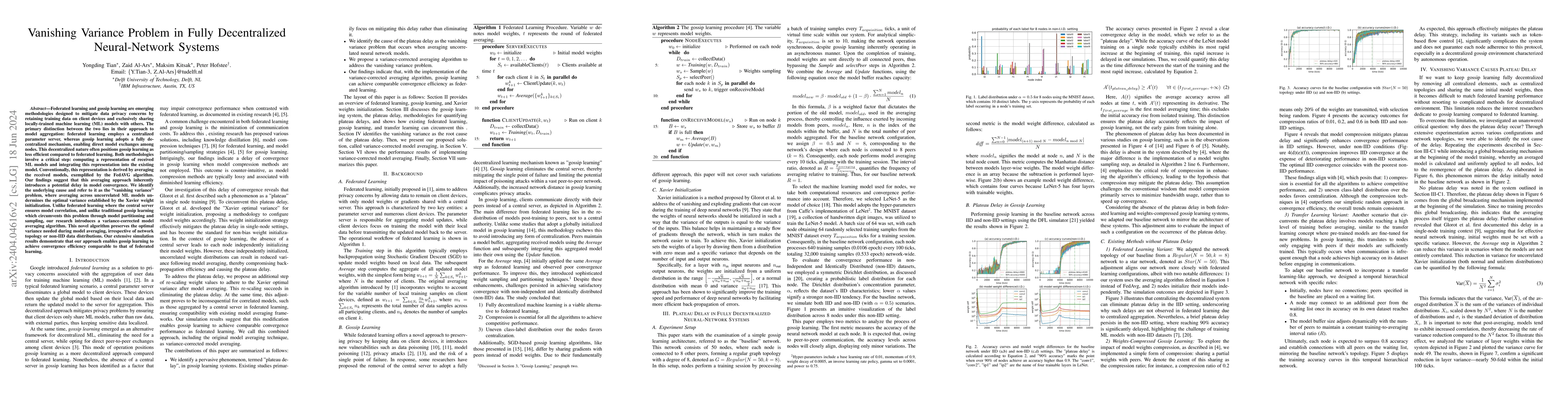 Thumbnail for Vanishing Variance Problem in Fully Decentralized Neural-Network Systems