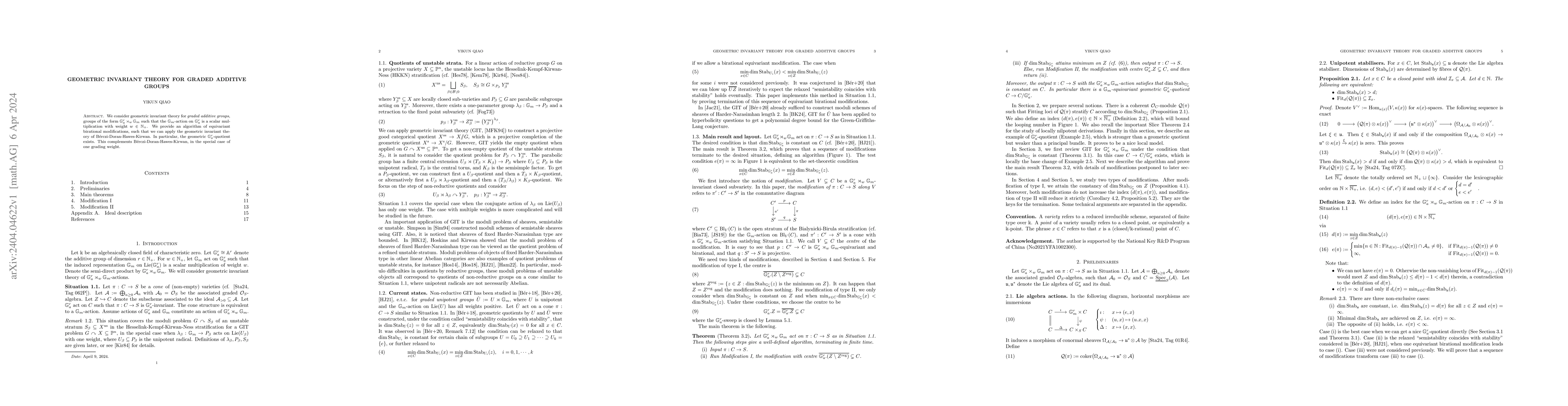 Thumbnail for Geometric invariant theory for graded additive groups