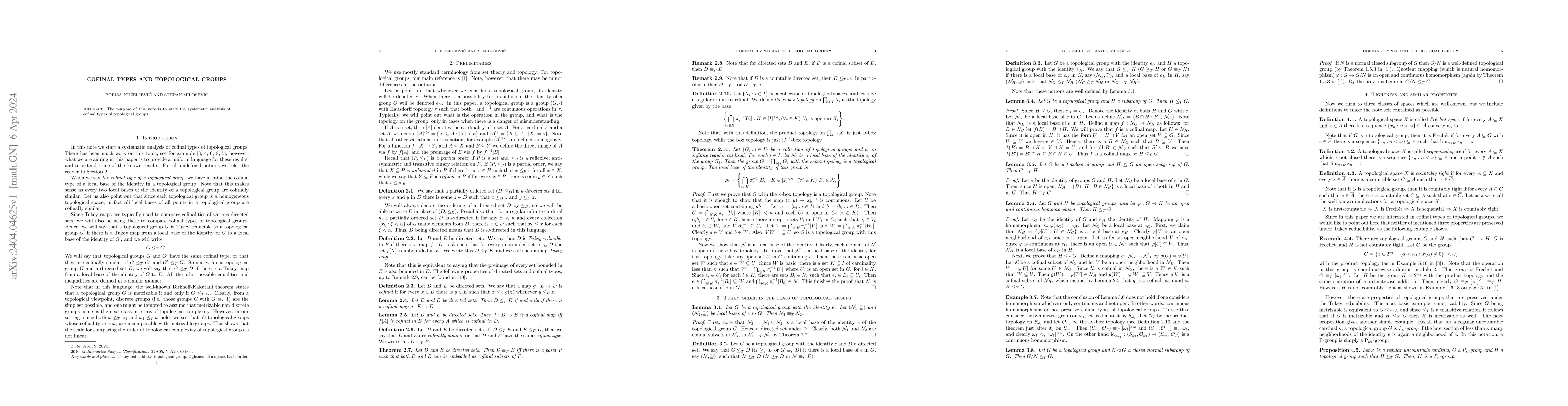 Thumbnail for Cofinal types and topological groups