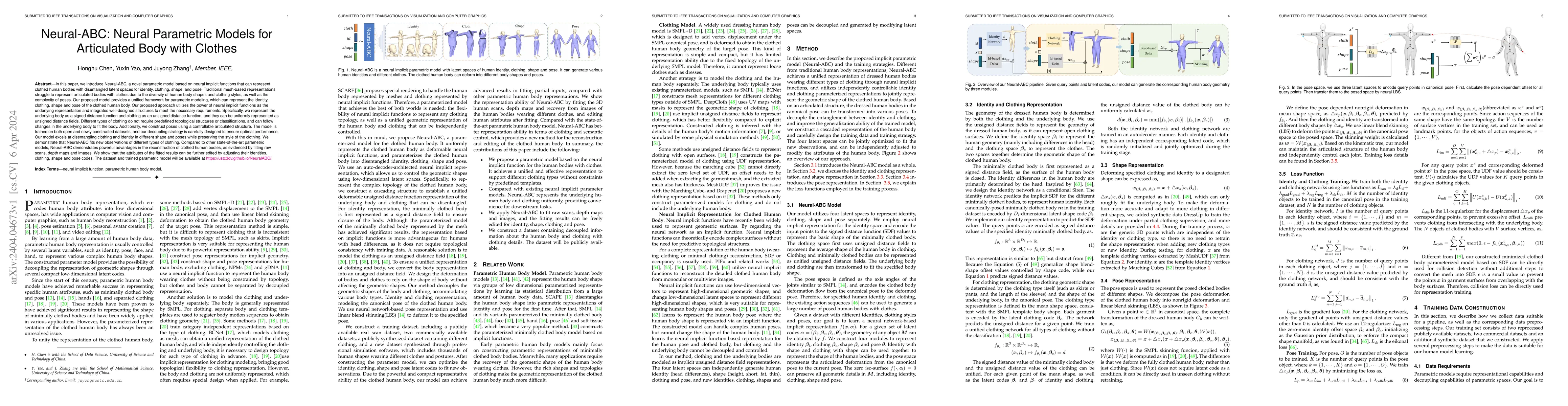 Thumbnail for Neural-ABC: Neural Parametric Models for Articulated Body with Clothes