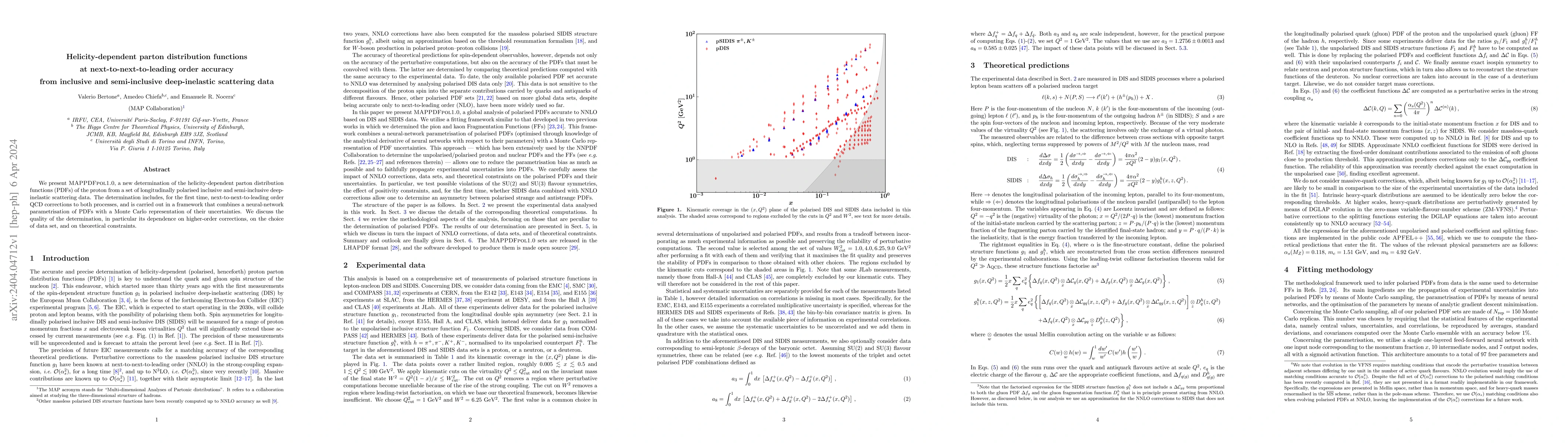 Thumbnail for Helicity-dependent parton distribution functions at
  next-to-next-to-leading order accuracy from inclusive and semi-inclusive
  deep-inelastic scattering data