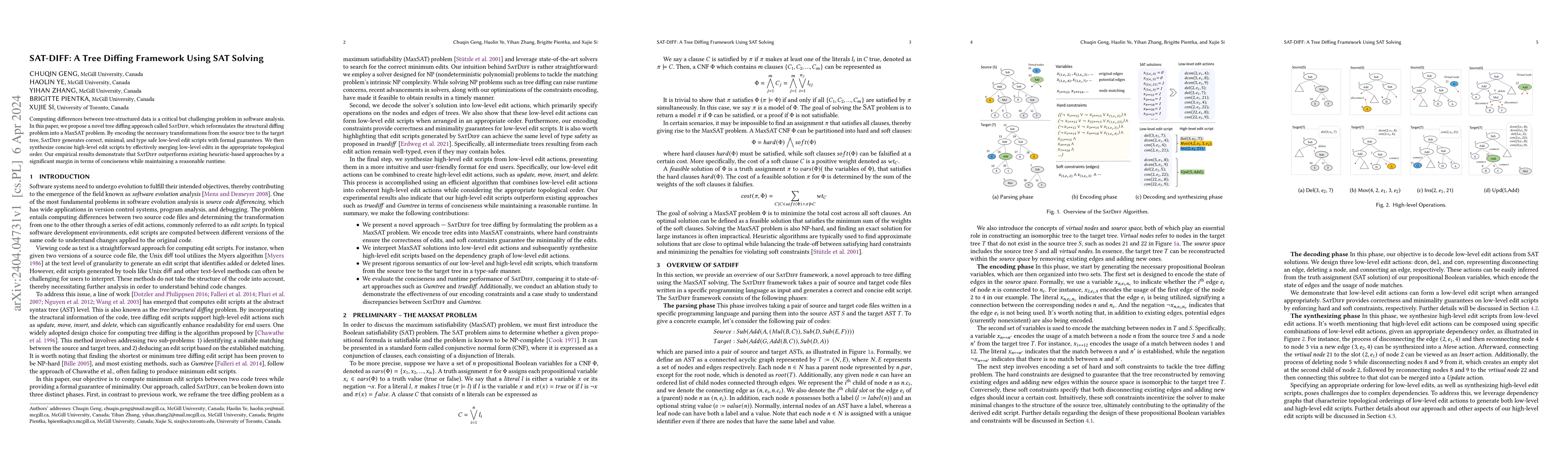 Thumbnail for SAT-DIFF: A Tree Diffing Framework Using SAT Solving