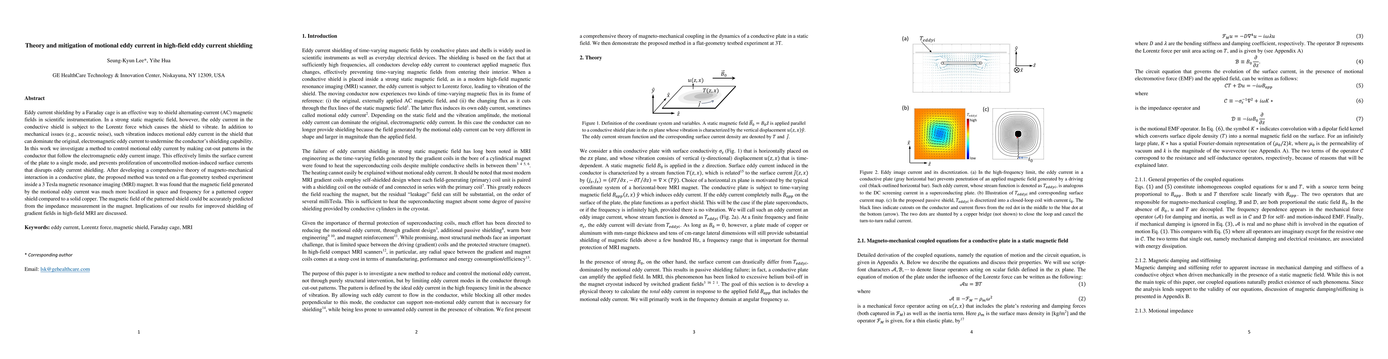 Thumbnail for Theory and mitigation of motional eddy current in high-field eddy
  current shielding