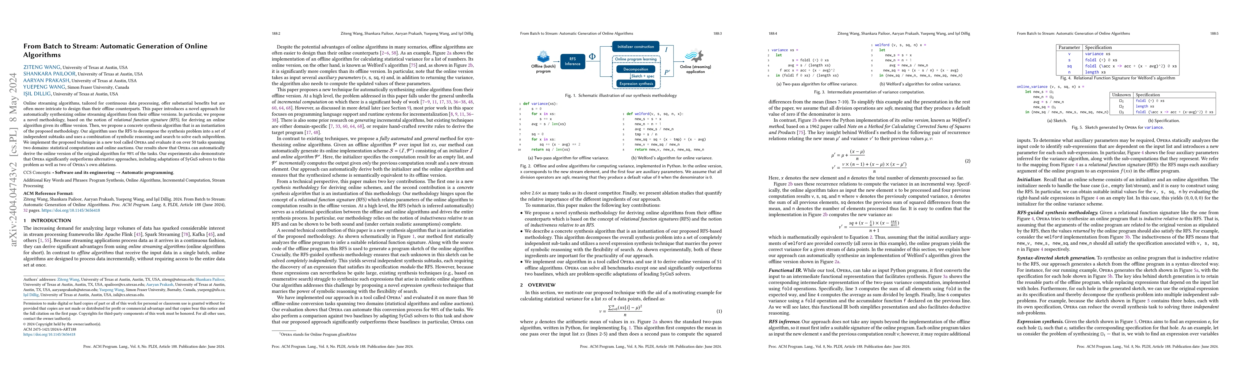 Thumbnail for From Batch to Stream: Automatic Generation of Online Algorithms
