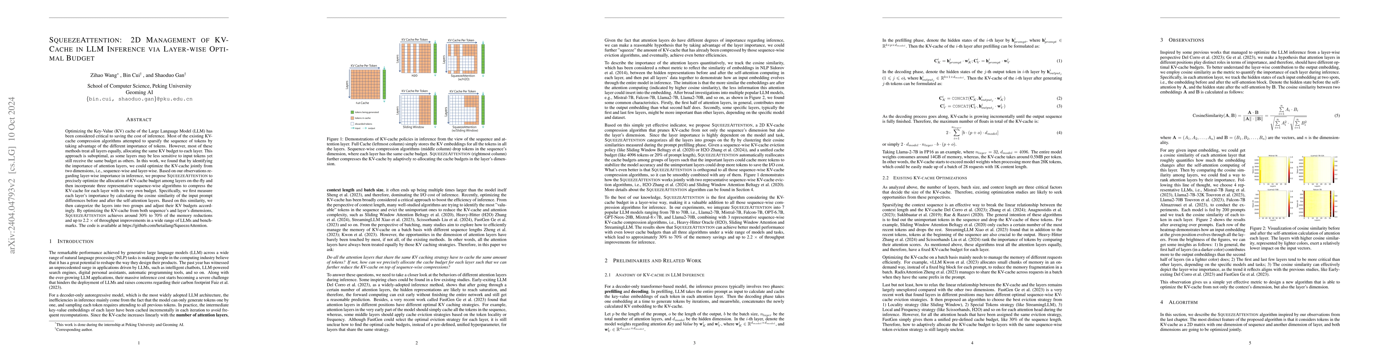 Thumbnail for SqueezeAttention: 2D Management of KV-Cache in LLM Inference via
  Layer-wise Optimal Budget