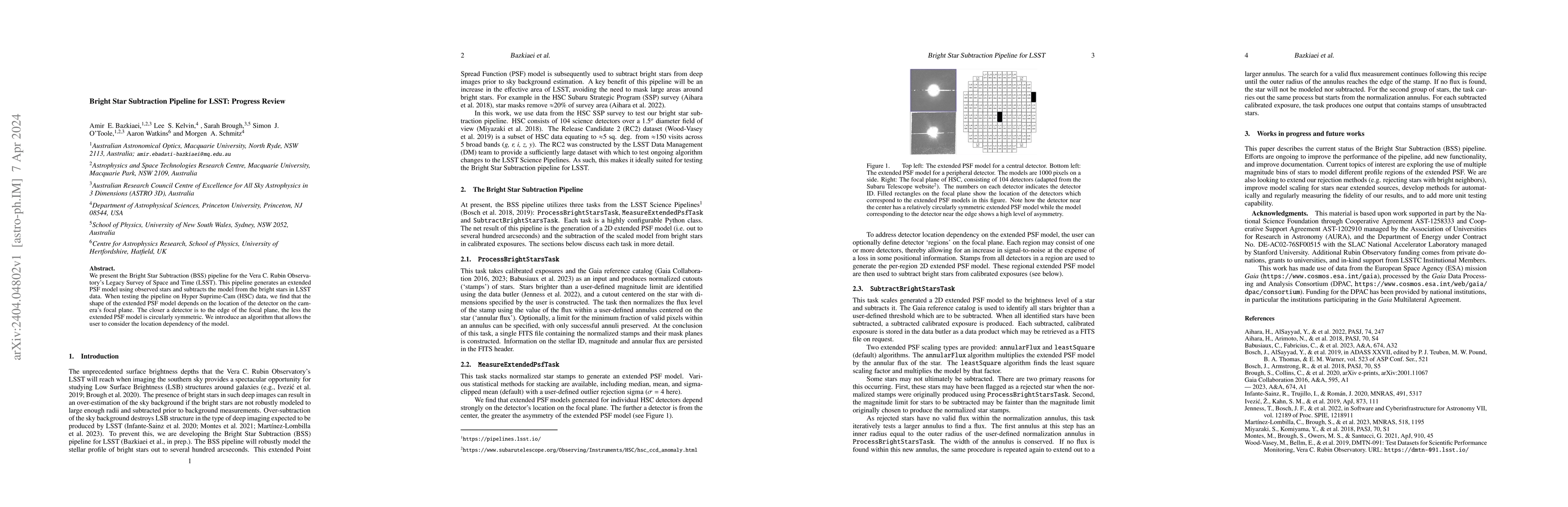 Thumbnail for Bright Star Subtraction Pipeline for LSST: Progress Review