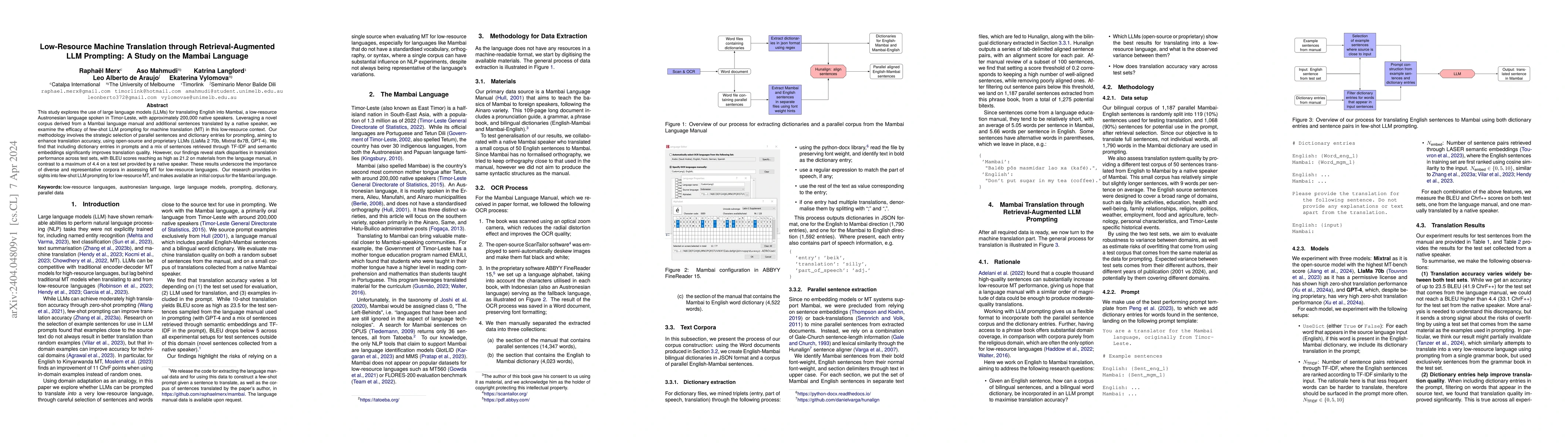 Thumbnail for Low-Resource Machine Translation through Retrieval-Augmented LLM
  Prompting: A Study on the Mambai Language