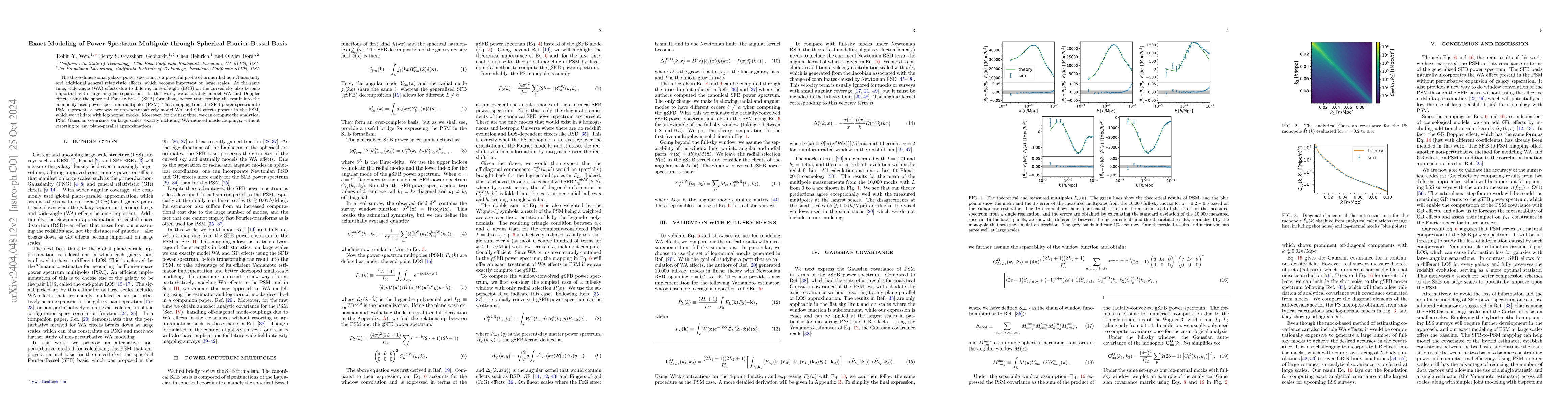 Thumbnail for Exact Modeling of Power Spectrum Multipole through Spherical
  Fourier-Bessel Basis