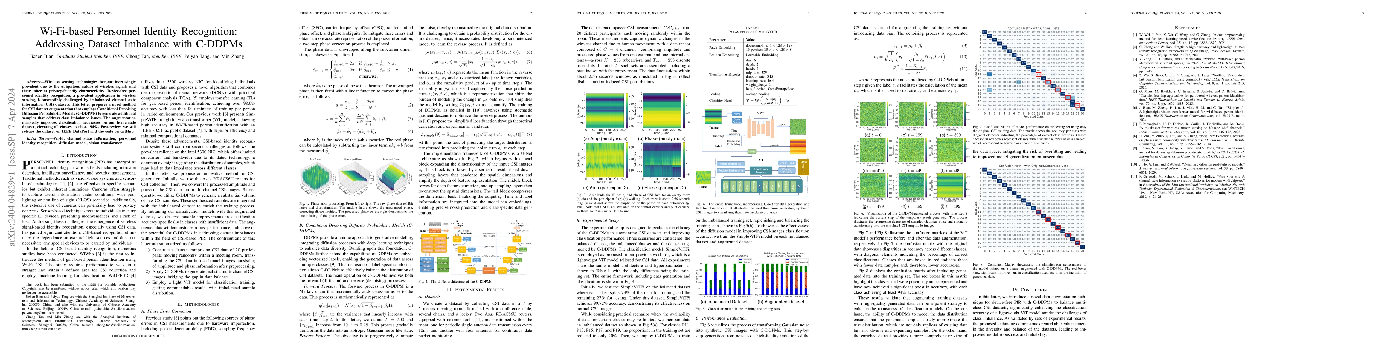 Thumbnail for Wi-Fi-based Personnel Identity Recognition: Addressing Dataset Imbalance
  with C-DDPMs