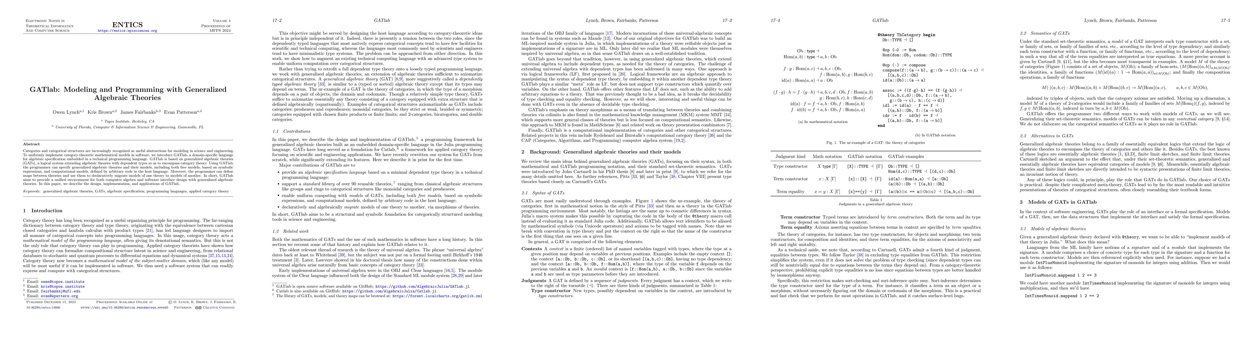 Thumbnail for GATlab: Modeling and Programming with Generalized Algebraic Theories