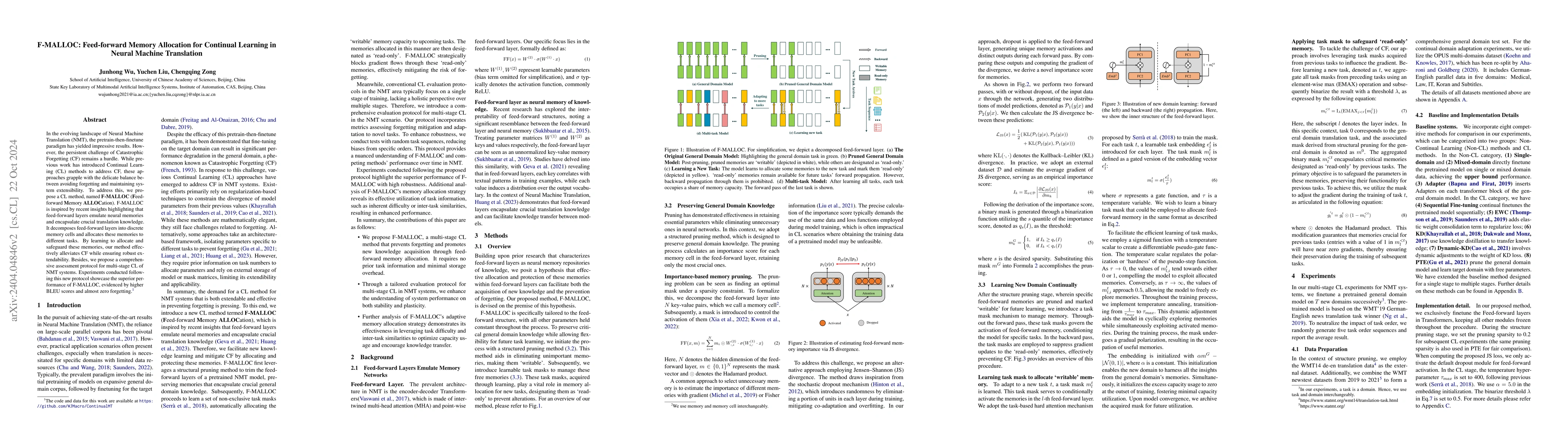 Thumbnail for F-MALLOC: Feed-forward Memory Allocation for Continual Learning in
  Neural Machine Translation
