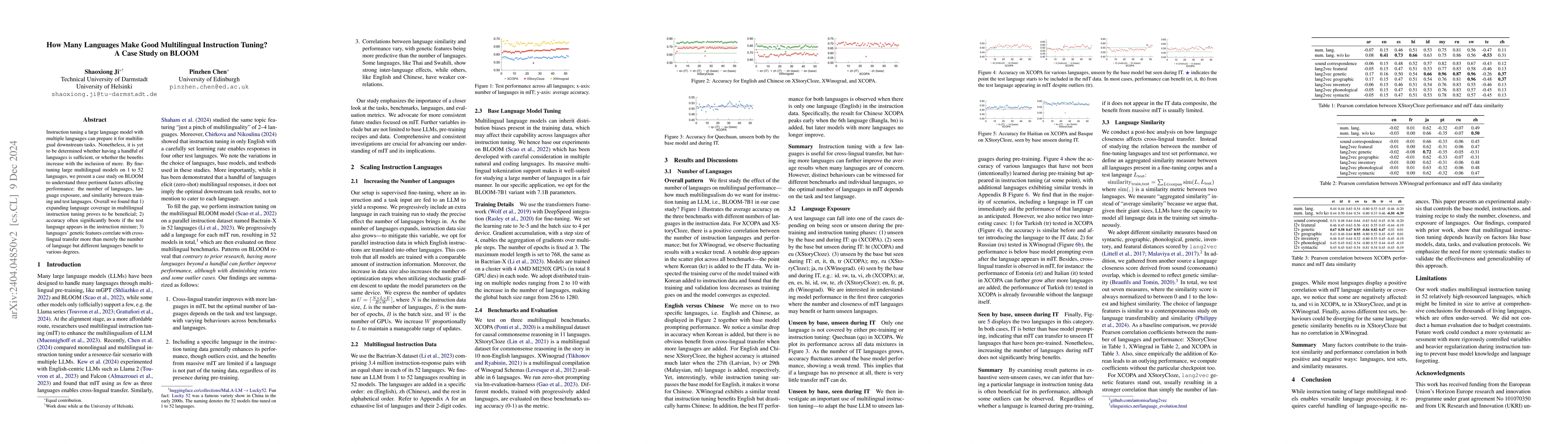 Thumbnail for Lucky 52: How Many Languages Are Needed to Instruction Fine-Tune Large
  Language Models?