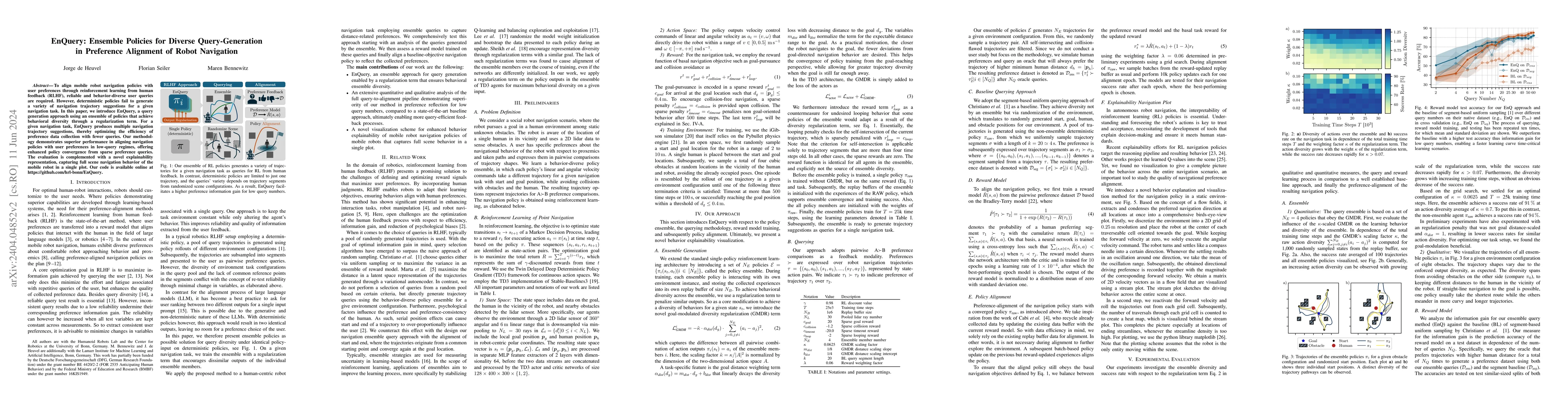 Thumbnail for EnQuery: Ensemble Policies for Diverse Query-Generation in Preference
  Alignment of Robot Navigation