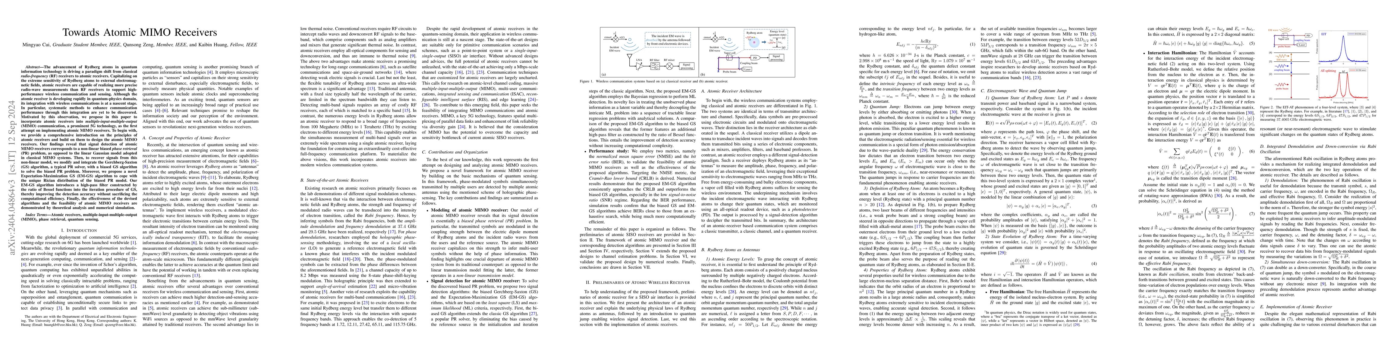 Thumbnail for Towards Atomic MIMO Receivers