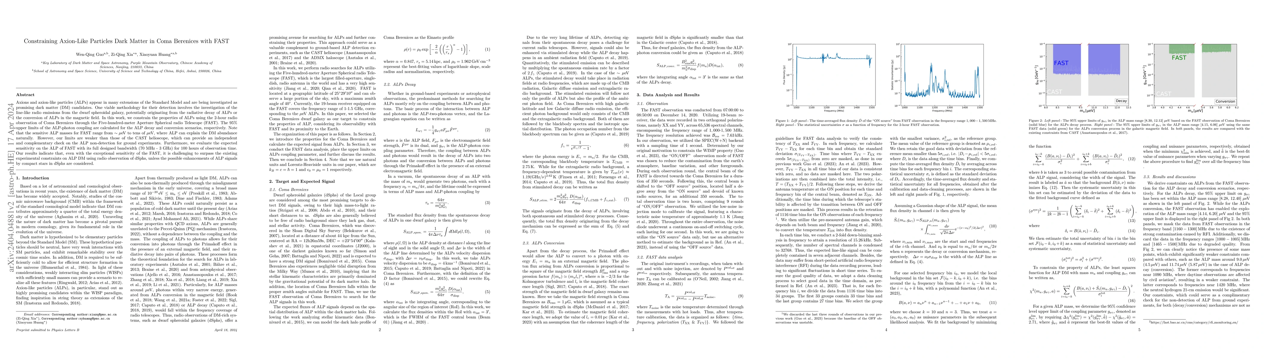 Thumbnail for Constraining Axion-Like Particles Dark Matter in Coma Berenices with
  FAST