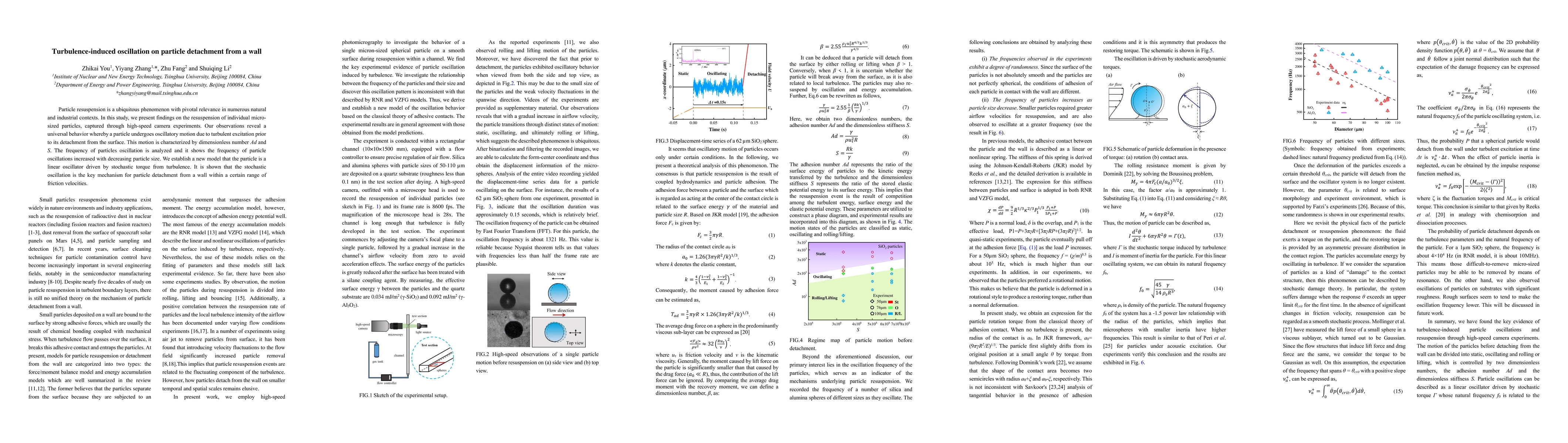 Thumbnail for Turbulence-induced oscillation on particle detachment from a wall