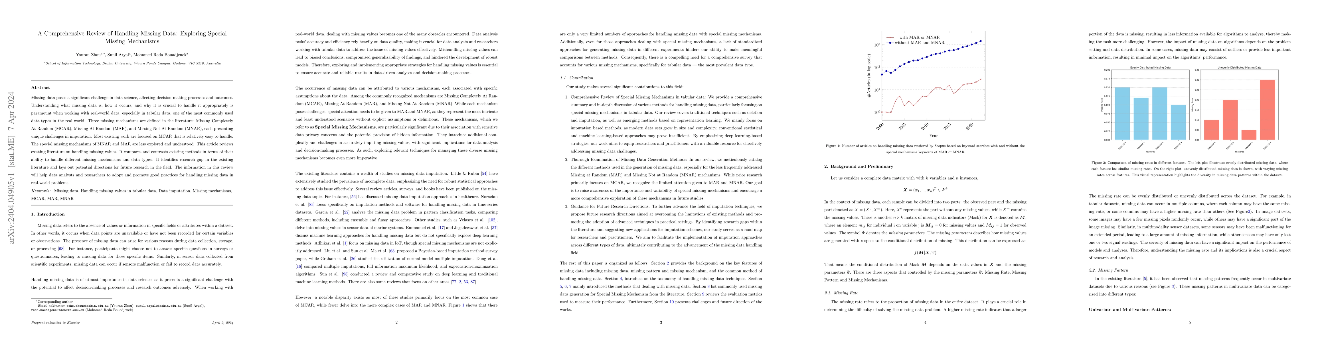 Thumbnail for Review for Handling Missing Data with special missing mechanism