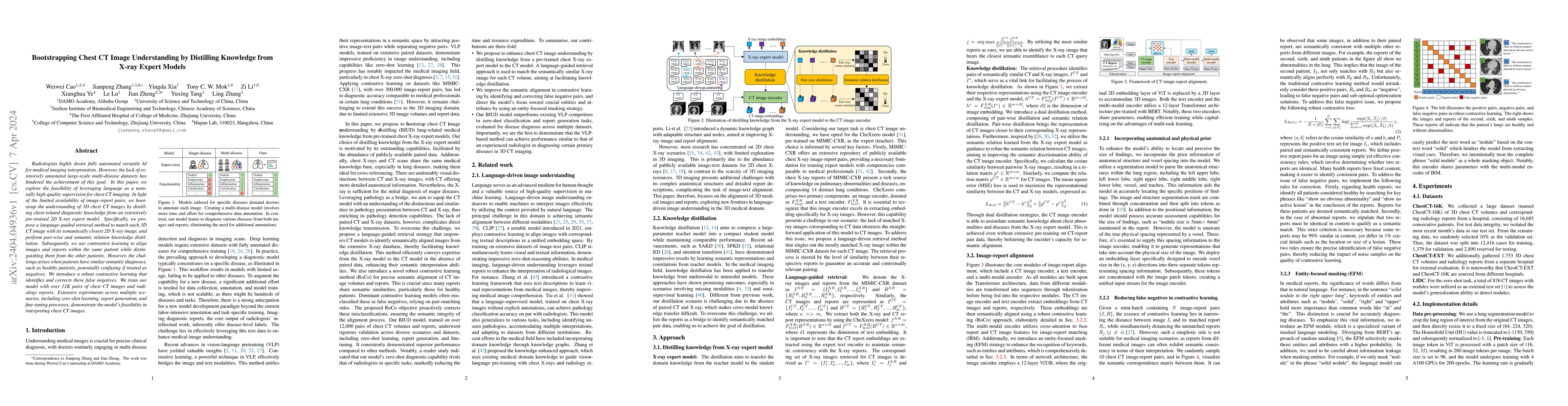 Thumbnail for Bootstrapping Chest CT Image Understanding by Distilling Knowledge from
  X-ray Expert Models