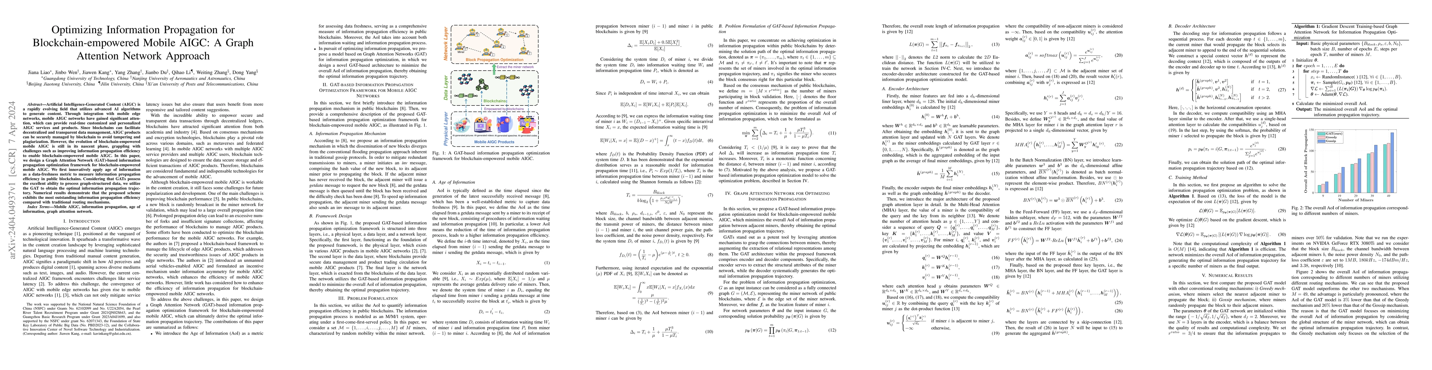 Thumbnail for Optimizing Information Propagation for Blockchain-empowered Mobile AIGC:
  A Graph Attention Network Approach