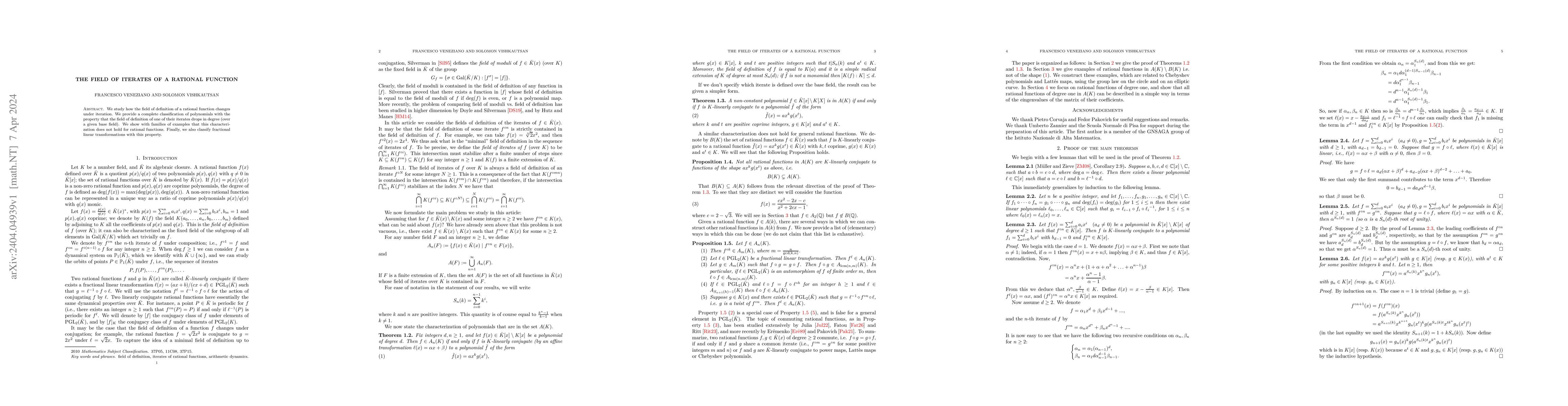 Thumbnail for The field of iterates of a rational function