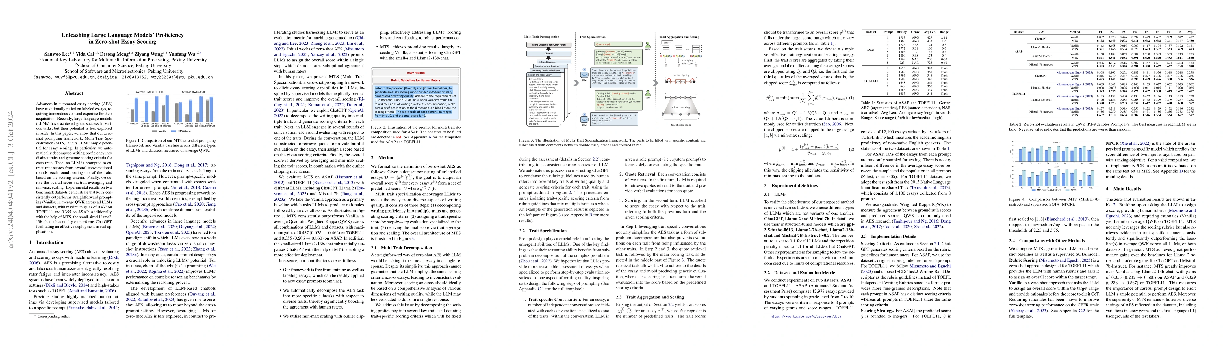 Thumbnail for Prompting Large Language Models for Zero-shot Essay Scoring via
  Multi-trait Specialization
