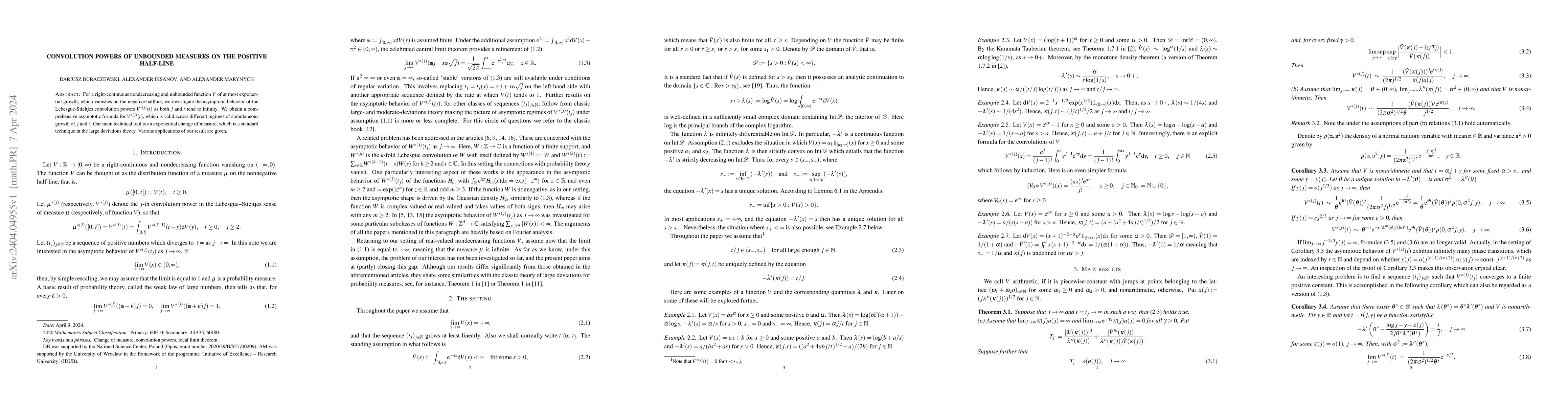Thumbnail for Convolution powers of unbounded measures on the positive half-line