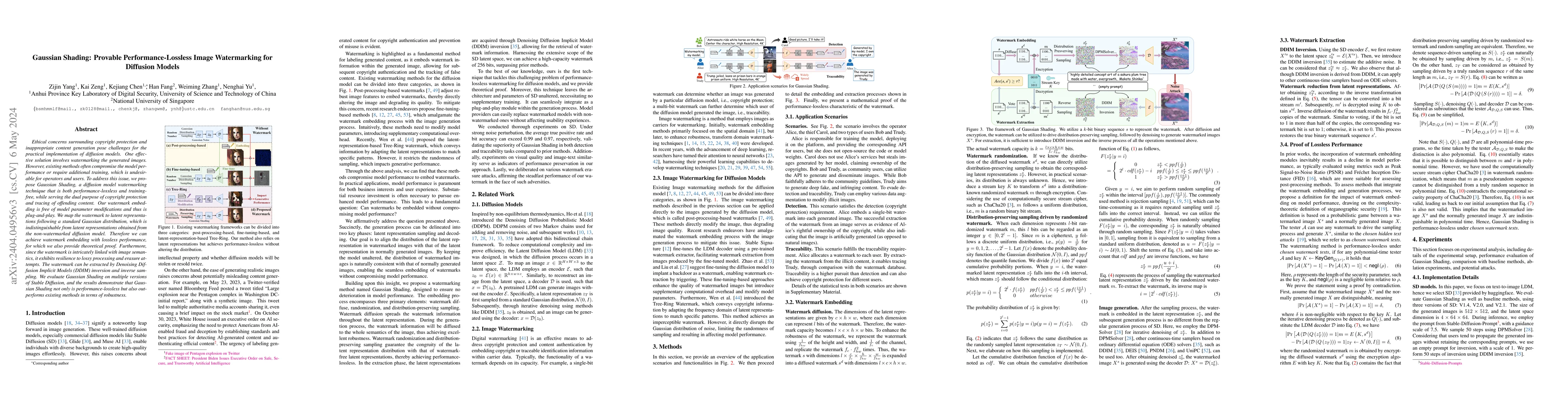 Thumbnail for Gaussian Shading: Provable Performance-Lossless Image Watermarking for
  Diffusion Models