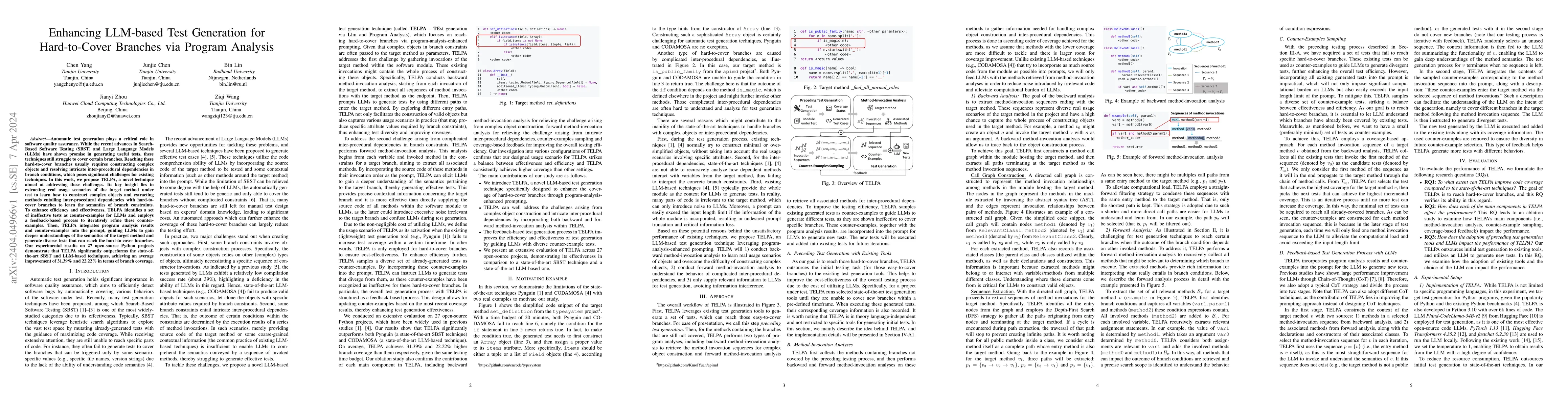 Thumbnail for Enhancing LLM-based Test Generation for Hard-to-Cover Branches via
  Program Analysis