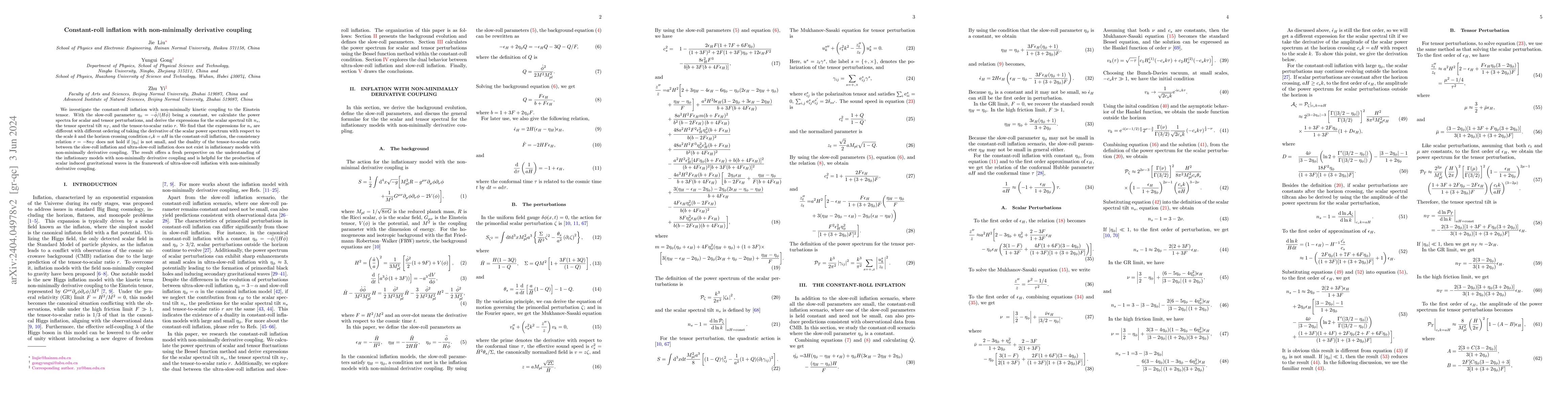 Thumbnail for Constant-roll inflation with non-minimally derivative coupling