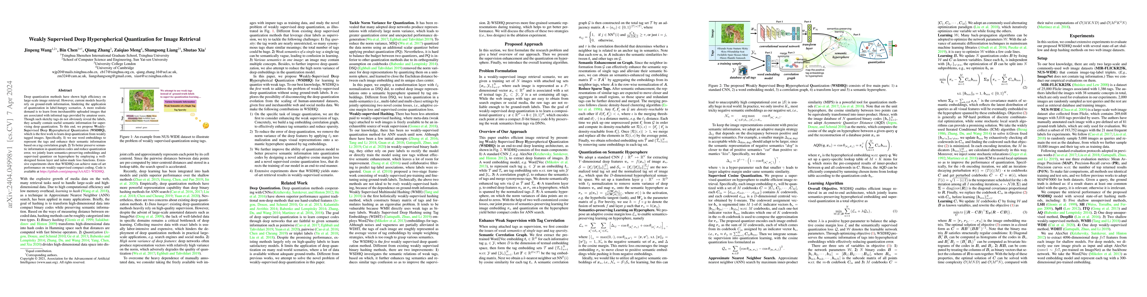 Thumbnail for Weakly Supervised Deep Hyperspherical Quantization for Image Retrieval