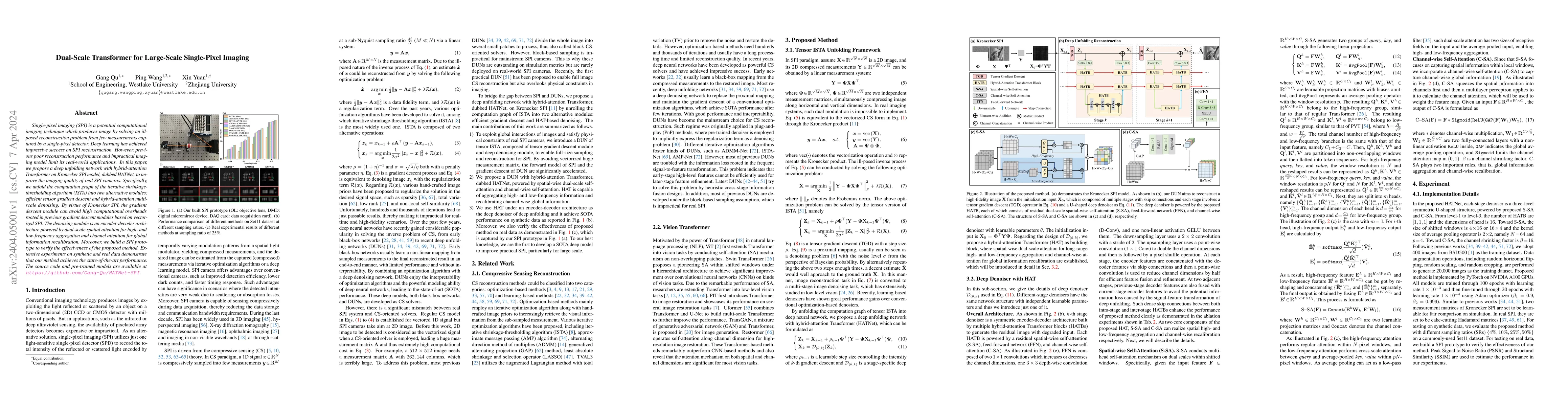 Thumbnail for Dual-Scale Transformer for Large-Scale Single-Pixel Imaging
