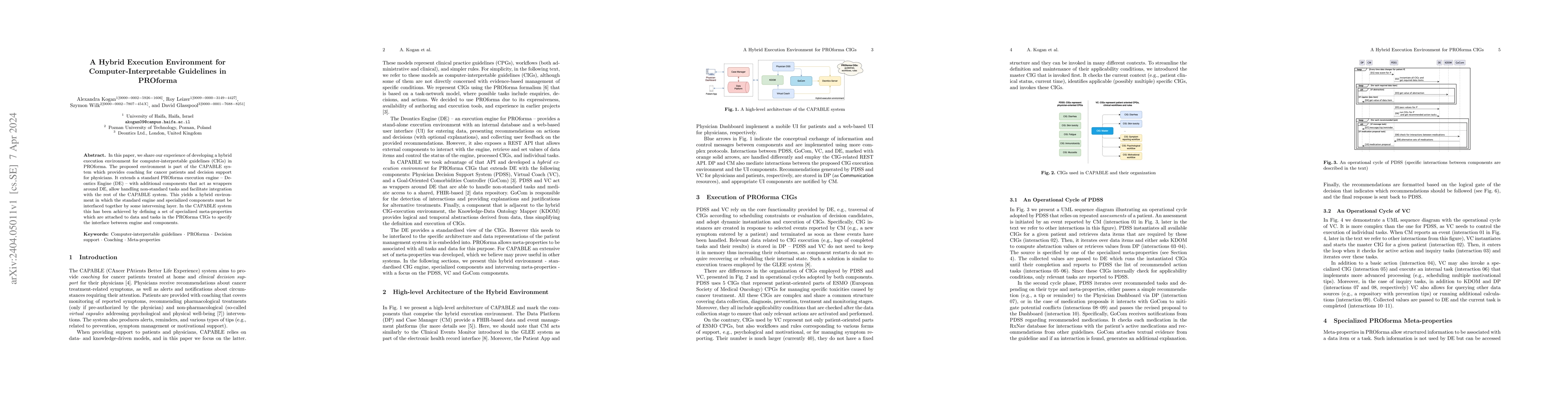 Thumbnail for A Hybrid Execution Environment for Computer-Interpretable Guidelines in
  PROforma