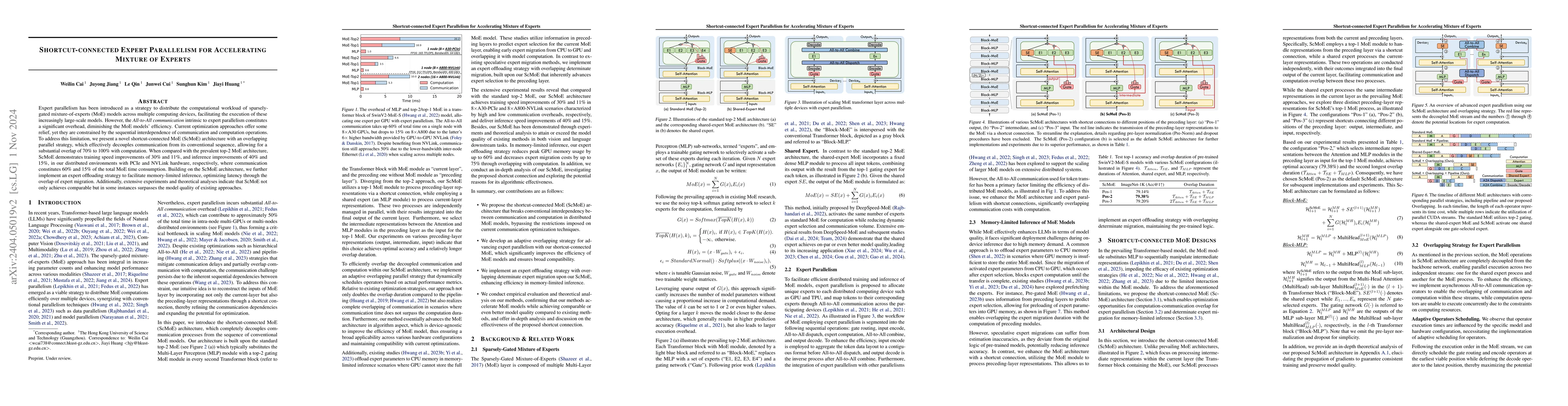 Thumbnail for Shortcut-connected Expert Parallelism for Accelerating
  Mixture-of-Experts